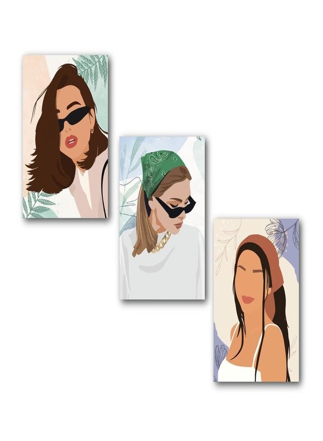 D2C Card Stock 300 GSM Thick Jewelry Display Tag Cards � Elegant Packaging for Earrings, Necklaces, & Accessories | Long-Lasting, Women Illustration Print 021 | Pack of 210 - Image 1